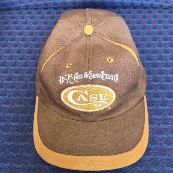 Case XX Knives Gold Logo Hat Brown Adjustable Ball Cap Soft Vintage - Picture 9 of 9
